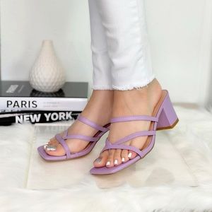 Purple mini heels